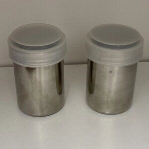 Set of 2 Endurance Stainless Steel FINE Shakers Powdered Sugar and Cocoa